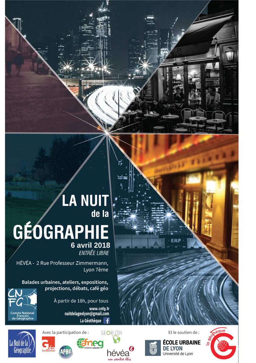 Robins des Villes Lyon participe à la Nuit de la Géographie le 6 avril !